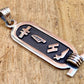 Egyptian Sterling silver Customized Cartouche Pendant Personalized Charm In Hieroglyphics or Arabic Or English