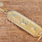 18k Solid Gold Cartouche pendant, Your Name Converted into Ancient Egyptian Hieroglyphic or English or arabic language, Authentic Egyptian
