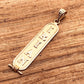 18k Solid Gold Cartouche pendant, Your Name Converted into Ancient Egyptian Hieroglyphic or English or Arabic language, Gold Cartouche Charm