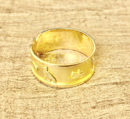 Egyptian Personalized Customized 18k Solid Gold Cartouche Ring Express Shipping World Wide