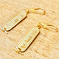 Egyptian Personalized 18k Solid Gold Cartouche Earrings With Lotus , WORLD WIDE Express Shipping