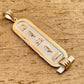 Egyptian Customized Cartouche With Solid 9K Gold Frame And Letters Pendant Charm Up to 9 Letters