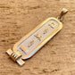 Egyptian Customized Cartouche With Solid 9K Gold Frame And Letters Pendant Charm Up to 9 Letters