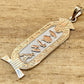Egyptian Customized Lotus Cartouche With 9K Gold Frame Letters Pendant Personalized  Charm