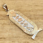 Egyptian Customized Lotus Cartouche With 9K Gold Frame Letters Pendant Personalized  Charm
