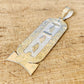 Egyptian Customized Winged Isis Cartouche With 9K Gold Frame And 9K Letters Charm Personalized Cartouche