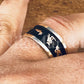 Egyptian Personalized Sterling Silver With 9K Gold Frame And Letters Cartouche Ring Express Shipping World Wide