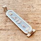 Sterling silver Customized Cartouche Charm Your Name Converted into Ancient Egyptian Hieroglyphic or English language or Arabic