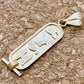 Egyptian Personalized Laser Cut 18k Solid Gold Customized 18K Gold Cartouche Up To 10 Letters