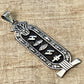 Egyptian Personalized name Dark Ebony Lotus Sterling Silver Cartouche Charm , WORLD WIDE Express Shipping,