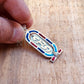 Egyptian Colored Inlaid Sterling Silver Cartouche Pendant Necklace Get Your Name or Numbers Personalized