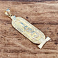 Egyptian Customized Nefertiti Cartouche Personalized 18K Solid Gold Cartouche Necklace WORLD WIDE Express Shipping