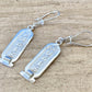 Egyptian Personalized Sterling Silver Cartouche Earrings With Lotus ,Personalised Cartouche Name Earrings