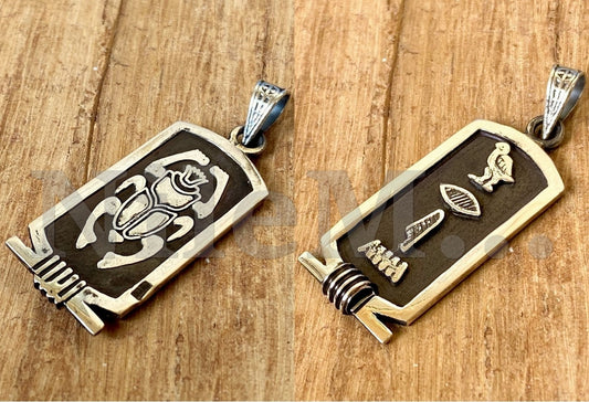 Customized Egyptian Personalized Sterling Silver Scarab Cartouche Charm , WORLD WIDE Express Shipping