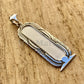 PUT YOUR NAME On Egyptian Thick Wide Lotus Personalized Sterling Silver Cartouche Pendant With Royal Frame On