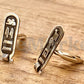Egyptian Sterling Silver Personalized Nmae English Arabic Or Hieroglyphics Cartouche Wedding Day Custom Cufflinks Cuff Links