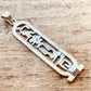 Egyptian Open Work Sterling Silver Customized Cartouche Pendant Necklace 10 Characters