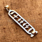 Personalised Cartouche Name Open Work Sterling Silver Personalized Cartouche Pendant Up 9 Characters