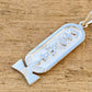 Egyptian Winged Customized Name Isis Sterling Silver Personalized Cartouche Pendant Charm 7 letters