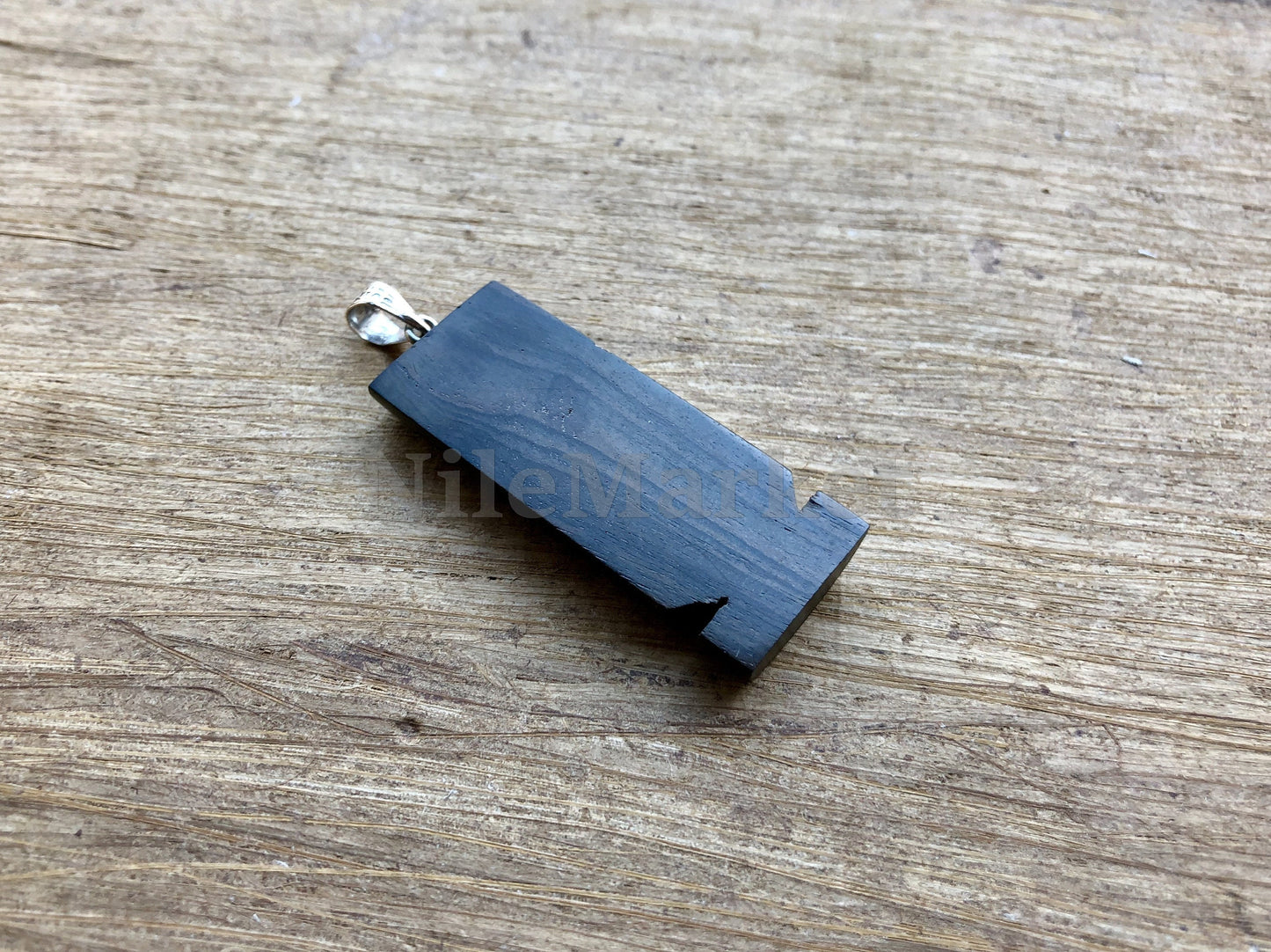 Egyptian Personalized Name Ebony Wide Sterling Silver Cartouche Charm , WORLD WIDE Express Shipping,