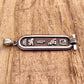 Egyptian Framed Sterling Silver Cartouche Name Pendant , Customize Your Own Cartouche Name