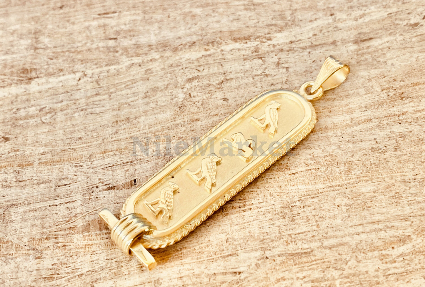 Egyptian Framed Sterling Silver Personalized Name Necklace Cartouche Pendant Charm