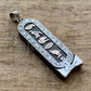 Egyptian Personalized Name Cartouche Dark Ebony Winged Isis Sterling Silver Cartouche Charm , WORLD WIDE Express Shipping,