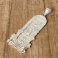 Large Egyptian Personalized Name Sterling Silver Cartouche With Cobra Uraeus Pendant Necklace ,  World wide express shipping
