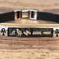 Egyptian Personalized NamePLate Solid Silver Custom Name Cartouche In Leather Bracelet ,WORLD WIDE Express Shipping