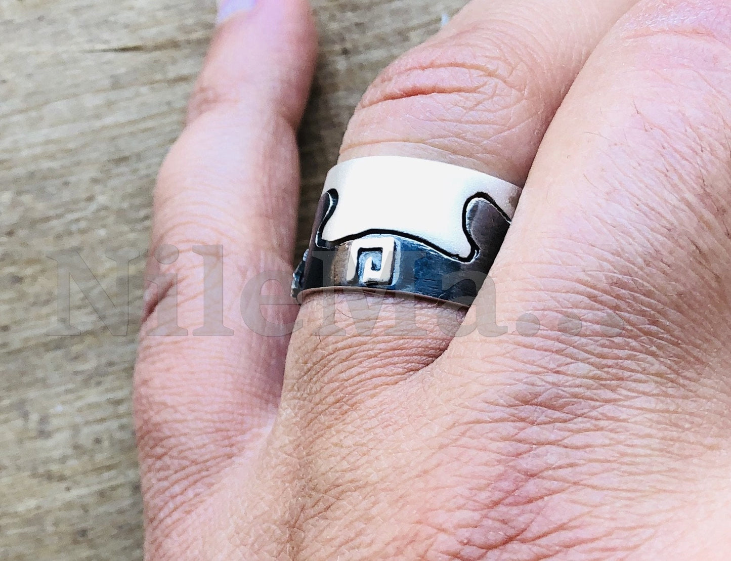 Egyptian Personalized Sterling Silver Name 2Cartouche Ring Band Express Shipping World Wide