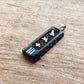 Egyptian Personalized Name Ebony Wide Sterling Silver Cartouche Charm , WORLD WIDE Express Shipping,