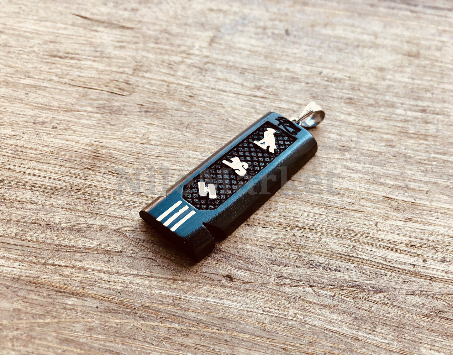 Egyptian Personalized Name Ebony Wide Sterling Silver Cartouche Charm , WORLD WIDE Express Shipping,