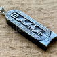 Egyptian Personalized Name Cartouche Dark Ebony Winged Isis Sterling Silver Cartouche Charm , WORLD WIDE Express Shipping,