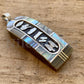 Egyptian Customized Name Mother Of Pearl Inlaid Wide Sterling Silver Cartouche NamePlate cartouche Pendant , WORLD WIDE Express Shipping