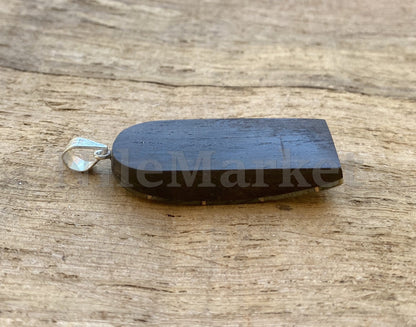 Egyptian Customized Name Mother Of Pearl Inlaid Wide Sterling Silver Cartouche NamePlate cartouche Pendant , WORLD WIDE Express Shipping