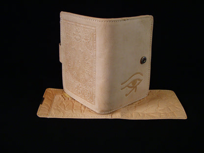 Egyptian Hand Made Genuine Leather Eye of Horus Women's Wallet Purse