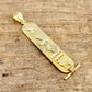 Egyptian Personalized 18k Solid Gold Customized 18K Gold Laser cut Cartouche Up To 9 Letters