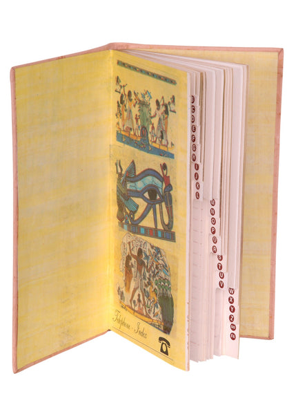 Egyptian Hand Made Horus Genuine Leather Bound Telephone Address Note Book