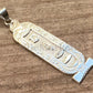 Get your name on Cartouche Egyptian Personalized Customized Ramses II & Winged Scarab Sterling Silver Customized Cartouche Charm Pendant