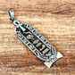 Customized Egyptian Personalized Sterling Silver Ankh And Winged Scarab Cartouche Pendant Nameplate Charm , WORLD WIDE Express Shipping