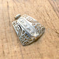 Egyptian Customized Wide Lotus And Scarab Sterling Silver Name Cartouche Charm, WORLD WIDE Express Shipping.