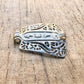 Egyptian Customized Wide Lotus And Scarab Sterling Silver Name Cartouche Charm, WORLD WIDE Express Shipping.