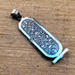 Egyptian Wide Sterling Silver Cartouche With Hieroglyphics On The Back Nameplate Pendant Your Name in Hieroglyphic Or English Or Arabic