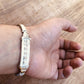 Put Your Name On Egyptian Customized Sterling Silver Lotus Cartouche Inlaid Cuff Links Bracelet