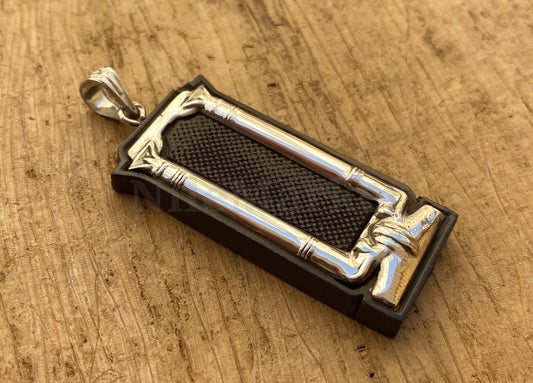 Unique Temple Egyptian Personalized Name Sterling Silver Anubis Cartouche Pendant, WORLD WIDE Express Shipping
