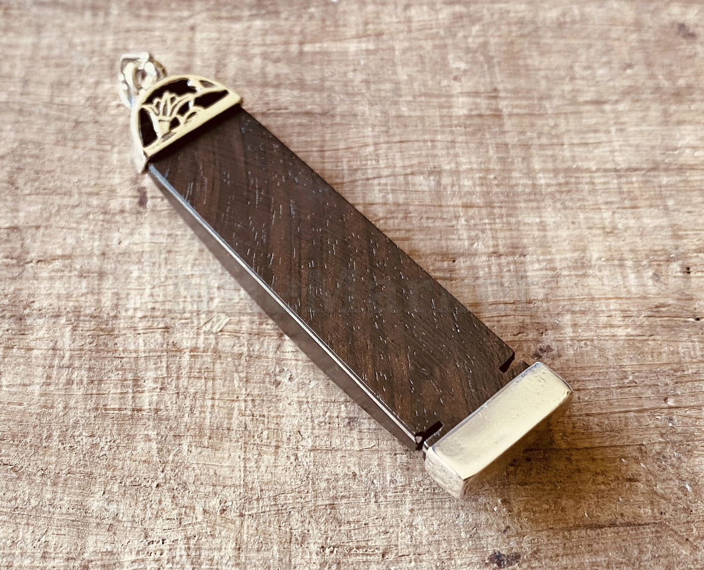 Egyptian Sterling Silver & Ebony wood Cartouche Charm personalize cartouche Pendant