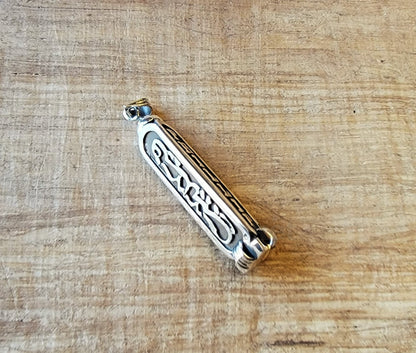 Egypt 3 sided cartouche Personalized Sterling Silver Charm PUT YOUR 3 NAMES in hieroglyphic English or Arabic on 3 Faces Custom Cartouche