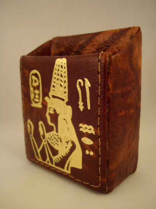 Egypt Hand Made Egyptian Genuine Fine Leather Nekhbet Cigarette Case cigarette holder