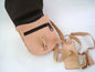 Egyptian Genuine Camel Leather Tutankhmun Cell Side Carry Case & Key Chain Set