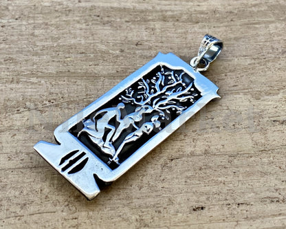 Wide Egyptian Framed Thick Name Personalized Sterling Silver Cartouche , WORLD WIDE Express Shipping